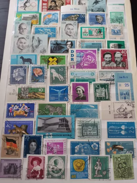 DDR Briefmarken O Sperrwerte toller Posten mit 50 x Marken über 300,-€ ( 1)