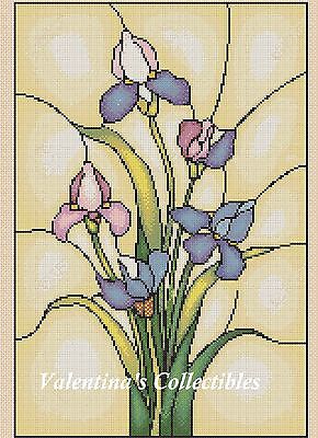 LYS Art Déco Fleur de Lys Vitrail Point de Croix Kit Complet #33-102 