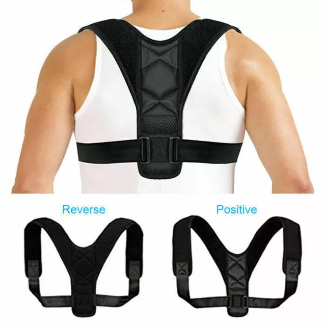 Correcteur de Posture Gain de Taille Epaule Dos Arrière Reglable Ceinture Cou 3