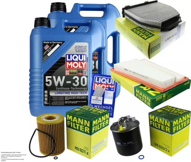 SKETCH D'INSPECTION FILTRE HUILE DE LIQUI MOLY 10L 5W-30 pour Mercedes-Benz