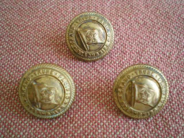 WW1 Era Grand Truck Pacific Steamships Buttons by Haysom ~ 1914 to 1919