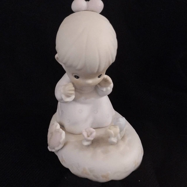 1994 Precious Moments Collection White Growing in Grace Age 3 Ceramic Decor Figu