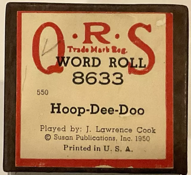 QRS Player Piano Roll... Hoop-Dee-Doo