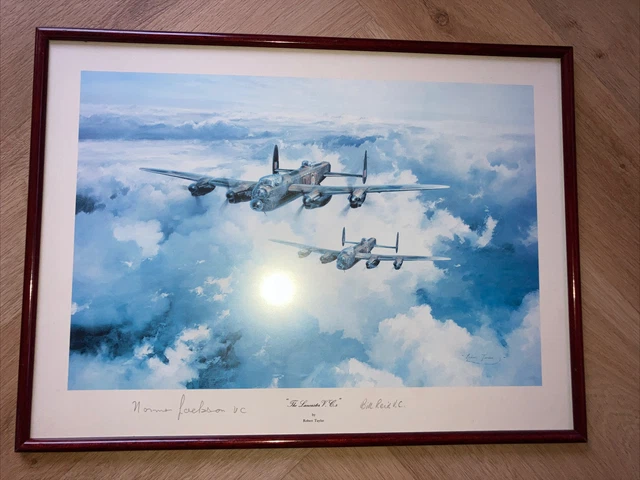 THE LANCASTER V.C.s by Robert TAYLOR signé pilote RAF BILL REID
