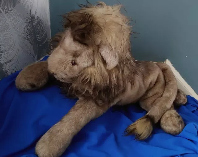 Vintage large size  realistic Merrythought Lion plush toy