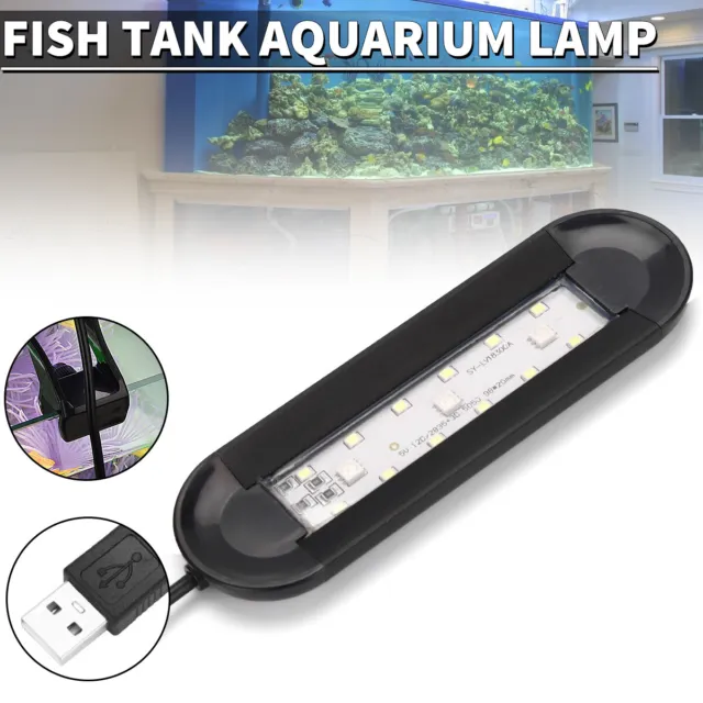 New Aquarium Clip Light LED Fish Tank Light Water Grass Lighting Timed A