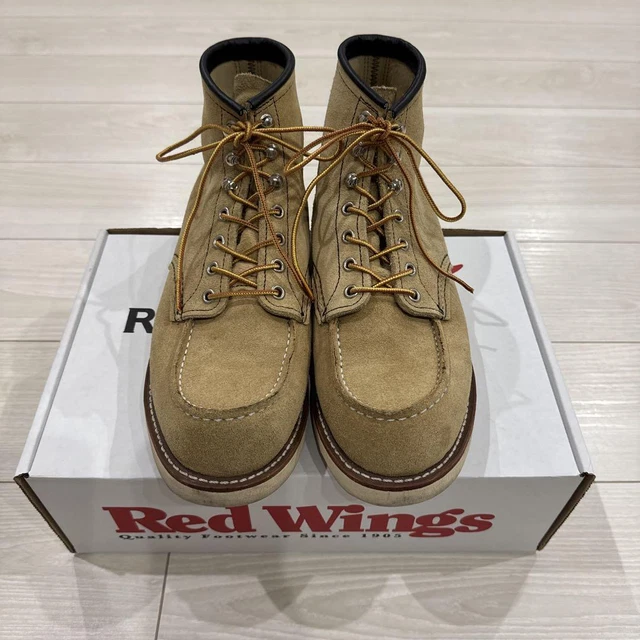 RED WING 8173 Irish Setter Mock Toe Wedge Crepe Boots Tan Suede US9.5E
