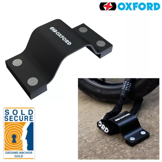 Oxford Strike Force Motorcyc Ground Anchor Heavy Duty Bike Security Anchor LK409