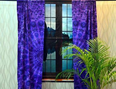 Indian Tapestry Curtain Set Door Window Hanging Hippie Bohemian Designer Mandala