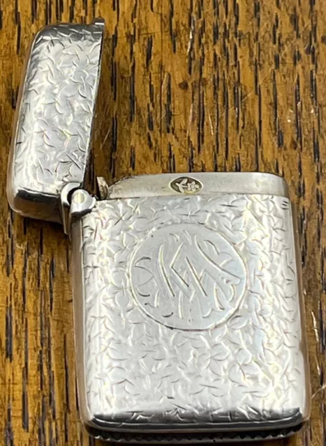 A sterling silver vesta case Birmingham 1897