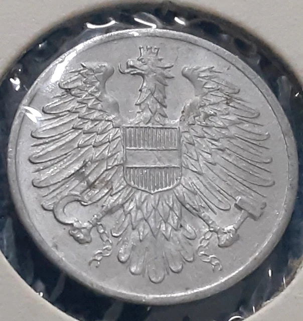 Austria 2 Groschen 1954 Aluminum KM#2876 aUNC Coin604 Combine shipping