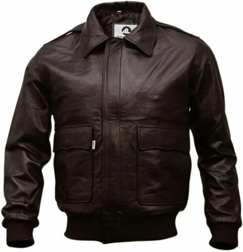 Trendy Uomo 100% Originale pelle di Pecora Bomber Giubbino Colletto Biker Giacca
