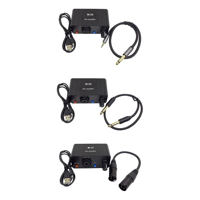 Préampli Microphone Portable XLR 48V - Amplificateur Dynamique Pour Chant Et Enregistrement