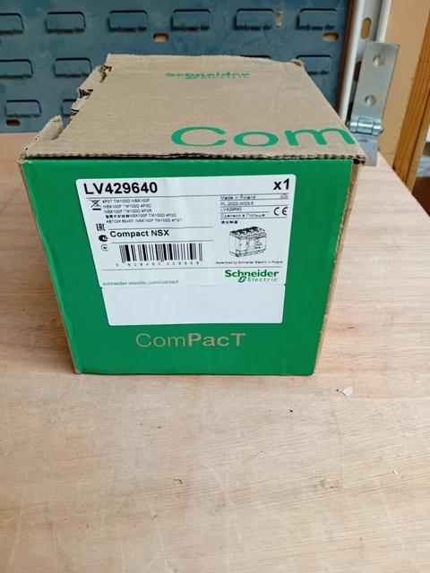SCHNEIDER LV429640 70-100amp 4 pole mccb NSX100F 36 KA @ 415 volt £295. ...