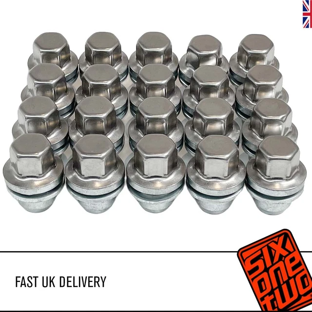 Genuine Range Rover P38 Wheel Nuts – 20x, 27mm, 2.5/4.0/4.6 – Used, UK-Made