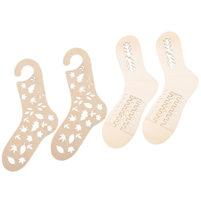 4 un. Herramientas para tejer calcetines bloqueadores de calcetines de madera hágalo usted mismo calcetines modelos de tejido