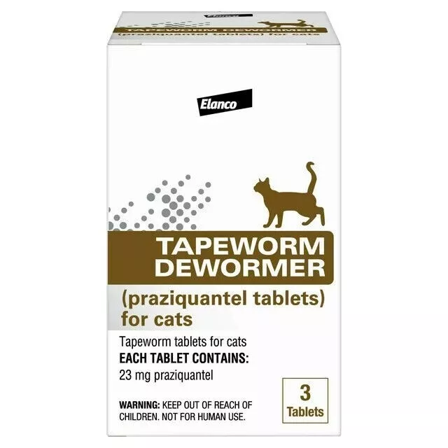 Bayer 85436708 Tapeworm Dewormer for Cats 6 Weeks and Older - 3 Count