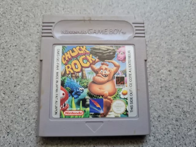 CHUCK ROCK Jeu NINTENDO GAMEBOY GB GBC GBA CARTOUCHE SEULE BE FAH