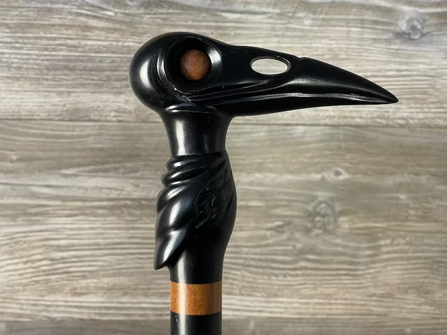 Canne De Marche / Bâton De Randonnée En Bois Avec Pommeau - Occasion - Pour Randonnée Et Alpinisme