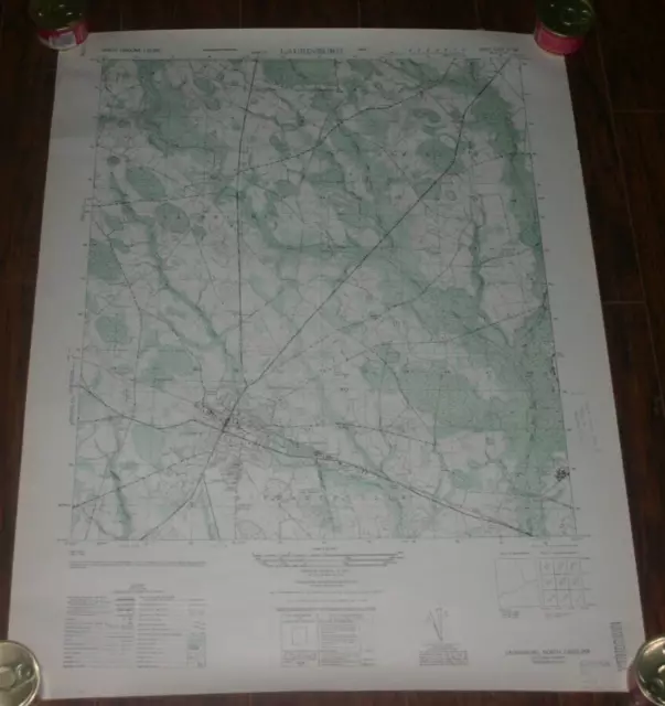 Laurinburg Scotland County North Carolina Original Map 1950