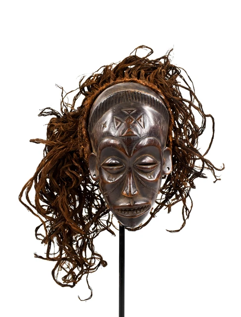 Chokwe Mask Mwana Pwo with Headdress Congo African Art 2