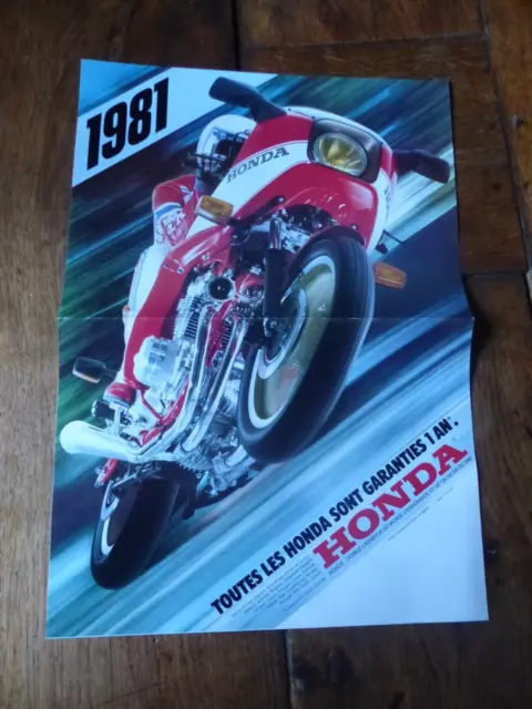 Prospectus Catalogue Brochure Moto : HONDA gamme de 1981 / de la 50 a la 1100