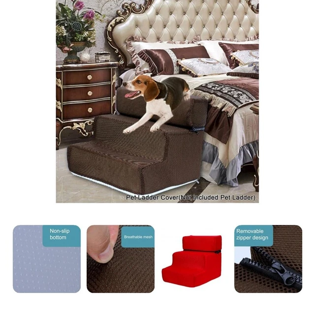 Cubierta de escaleras para mascotas color brillante antideslizante transpirable escalones para mascotas estuche 6 colores