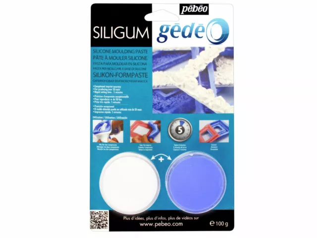 Gedeo Siligum Clay Casting Moulding Compound 100g FIMO/Plaster/resins/Metal Clay