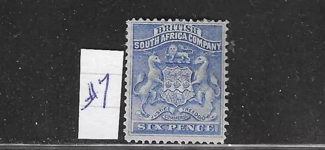 Rhodesia Scott #7 1880-94 Coat Of Arms 6P (Deep Blue) Mint Hinged