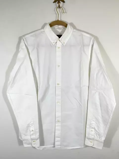 APC Mens Long Sleeve Oxford Shirt White Sz M