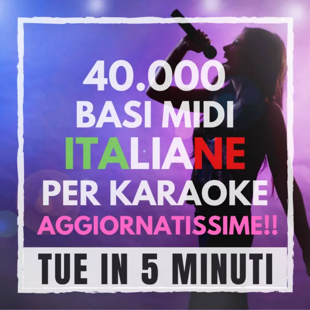 Raccolta 40000 Basi ITALIANE per karaoke con testo AGGIORNATISSIME SANREMO 2024