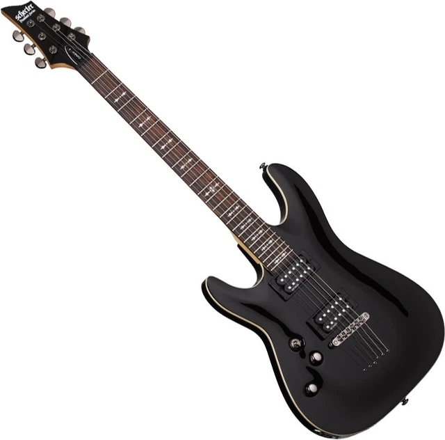 Schecter Omen-6 Left-Handed Electric Guitar in Gloss Black Finish