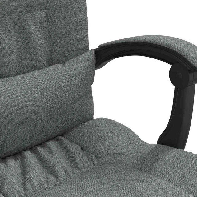 Fauteuil de massage inclinable de bureau Gris foncé Tissu 10