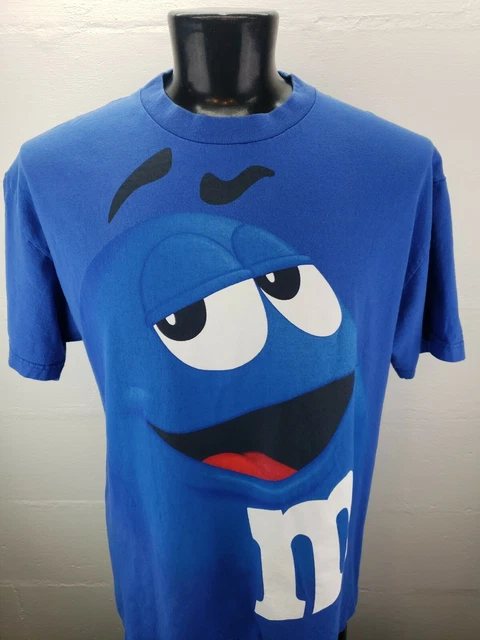 Vintage 90s M&Ms T-Shirt Blue Chocolate Candy "The Pimp" Vtg Big Graphic Mens XL
