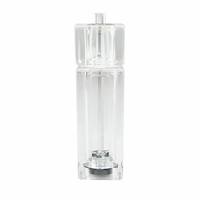 American Metalcraft CPM62 6 1/2"H Salt Shaker & Pepper Mill - Acrylic, Clear