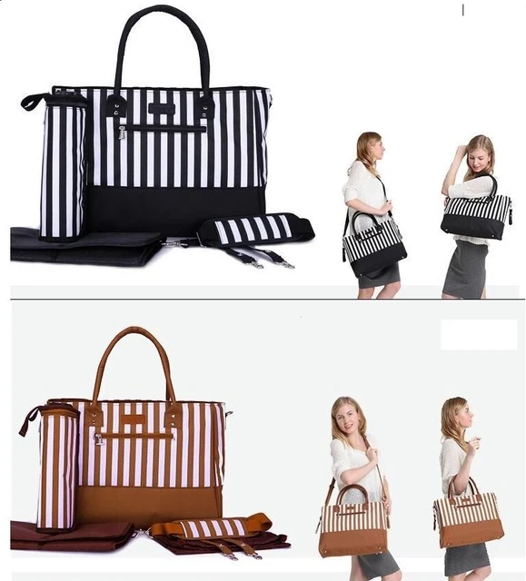 STRIPED Baby Changing Pram Bag Diaper Nappy Buggy Baby Care Shoulder Bag AL3