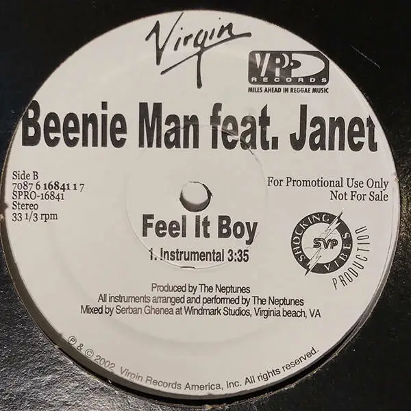 Beenie Man Feat. Janet Jackson - Feel It Boy (Vinyl) 3