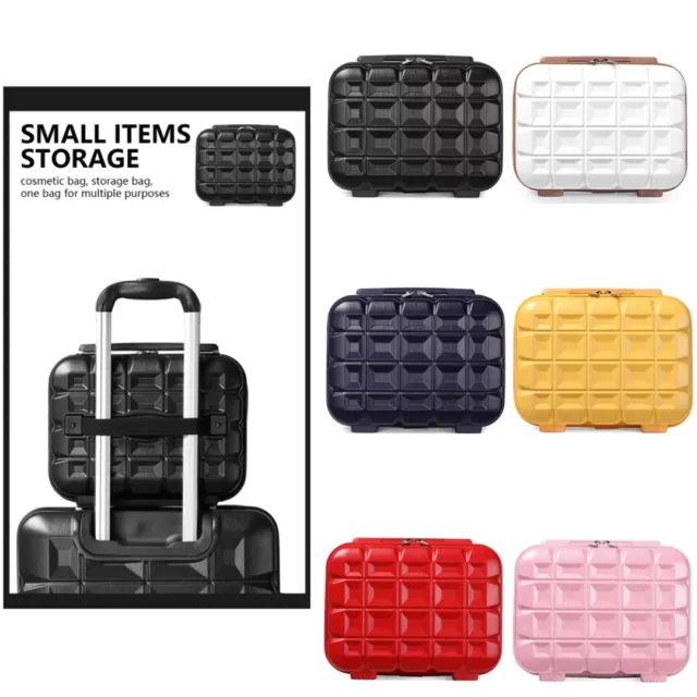 13Inch ABS Travel Makeup Carrying Case ABS Hard Shell Cosmetic Case Mini Luggage