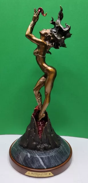 Bronze & Marble Franklin Mint Boris Vallejo Erotica "Mistress of Fire"