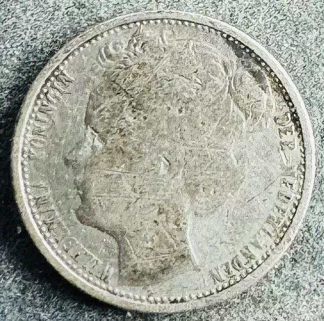 10 Cents 1903 Niederlande Wilhelmina I 1,4 g .640 Silber KM#135 K190324C