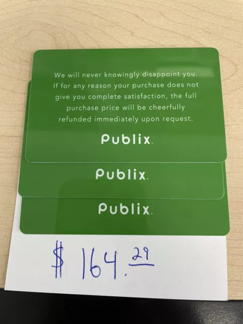 $ 164.29 Publix Gift Card VALUE Save On Groceries ~ Fast Shipping Grocery Store