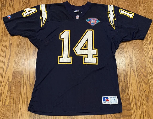 Custom Dan Fouts San Diego Los Angeles Chargers Russell Athletic NFL Jersey - 48
