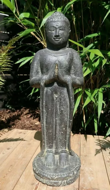 Buddha 51Cm Budha Steinguss Skulptur Figur Stein Garten Terrasse Asia-Stone-Köln