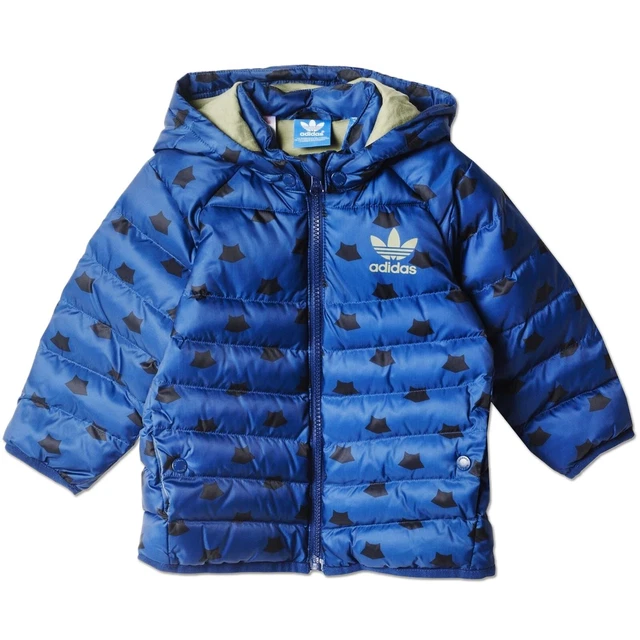 Adidas Originals Bambino Mf Ragazzi Imbottito Giacca Invernale Procione Blu 74