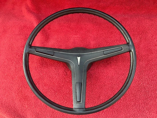 BLACK PERF LEATHER STEERING WHEEL COVER FOR PONTIAC FIREBIRD 86