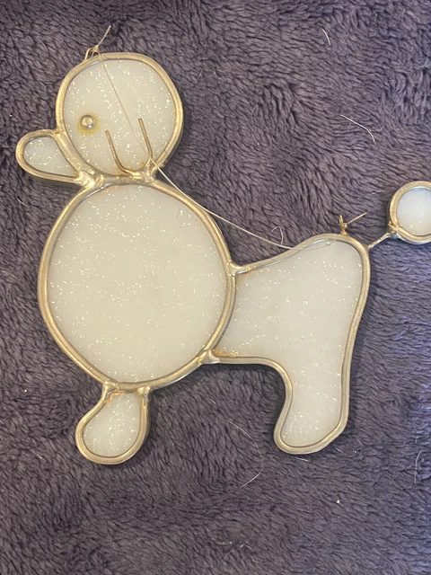 Poodle Suncatcher Sun Catcher Stained Glass-style window hanging