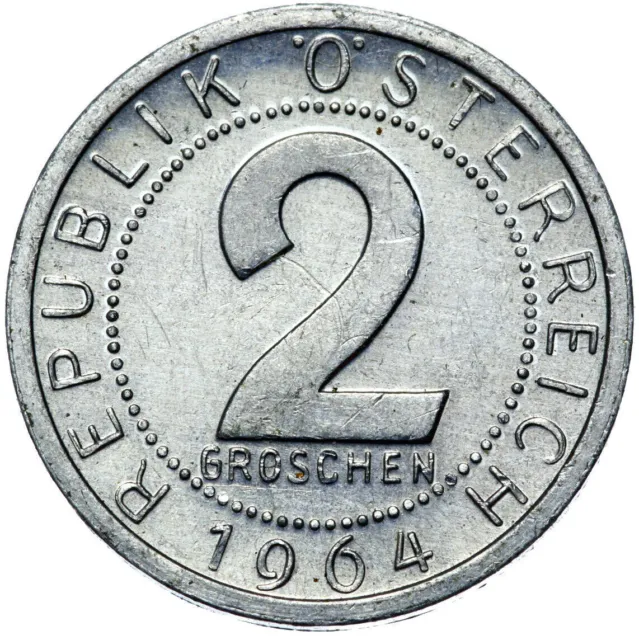Austria Austria - Coin - 2 Groschen 1964 - Vienna - CONDITION - RARE!