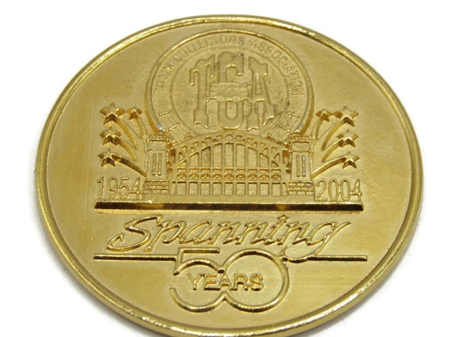 Train Collectors Association TCA 50 Years Medal Gold Tone Metal Nice