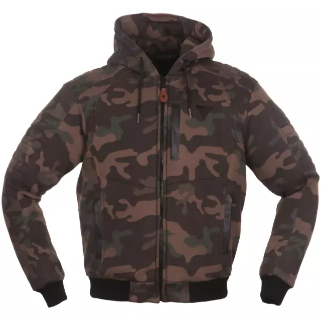 Modeka Hootch Veste/Blouson en Tissu Camouflage Blouson Moto Avec Capuche Veste