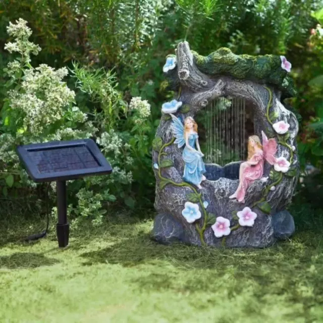 Fata pioggia solare acqua giardino fontana decorativa centrotavola